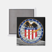 Apollo 16 Patch-Logo der NASA-Mission Magnet (Vorderseite/Rückseite)
