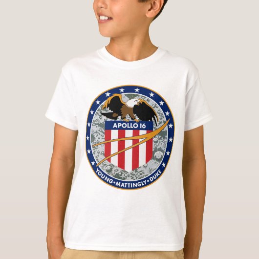 Apollo 16 Patch-Logo der NASA-Mission T-Shirt (Vorderseite)