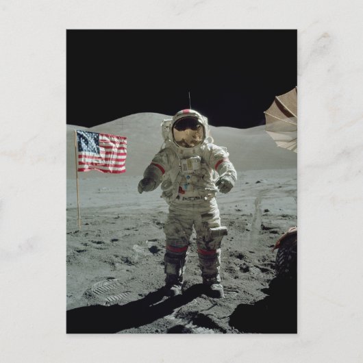 Apollo 17 Astronaut im Taurus Littrow Tal Postkarte (Vorderseite)