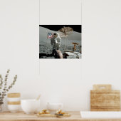 Apollo 17 Astronaut & LRV Poster (Küche)