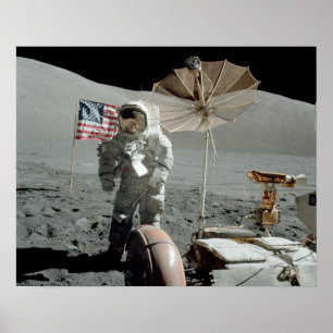 Apollo 17 Astronaut & LRV Poster