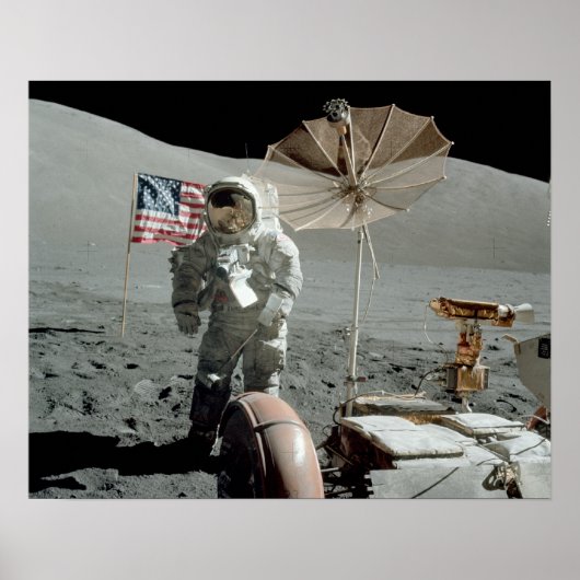 Apollo 17 Astronaut & LRV Poster (Vorne)