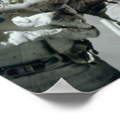 Apollo 17 Astronaut mit Blick auf die Erde Poster (Ecke)
