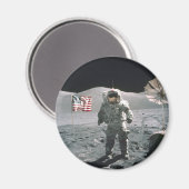 Apollo 17 Letzter Mann auf dem Mond Magnet (Vorderseite/Rückseite)