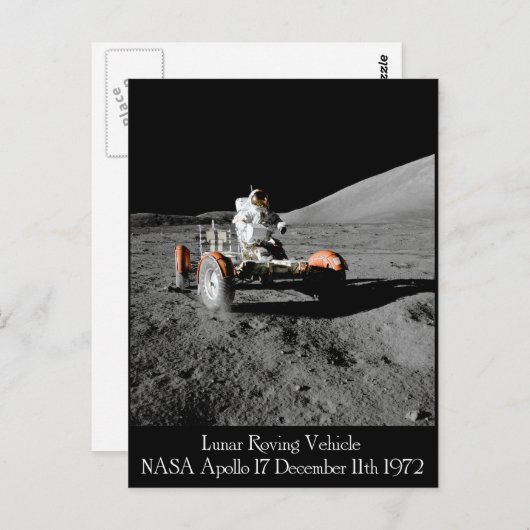 Apollo 17 Lunar Fahrzeug Postkarte (Vorne/Hinten)