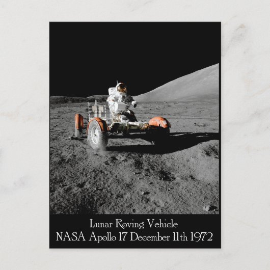 Apollo 17 Lunar Fahrzeug Postkarte (Vorderseite)