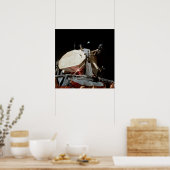 Apollo 17 Mondmodul "Challenger" & Erde Poster (Küche)