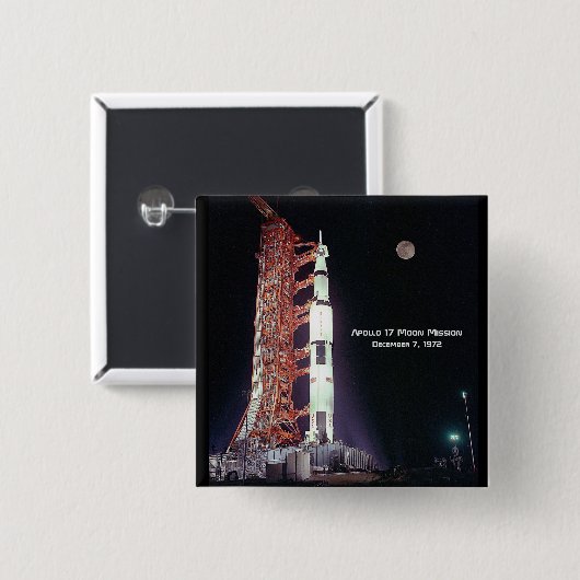 Apollo 17 Moon Mission Button (Vorne & Hinten)
