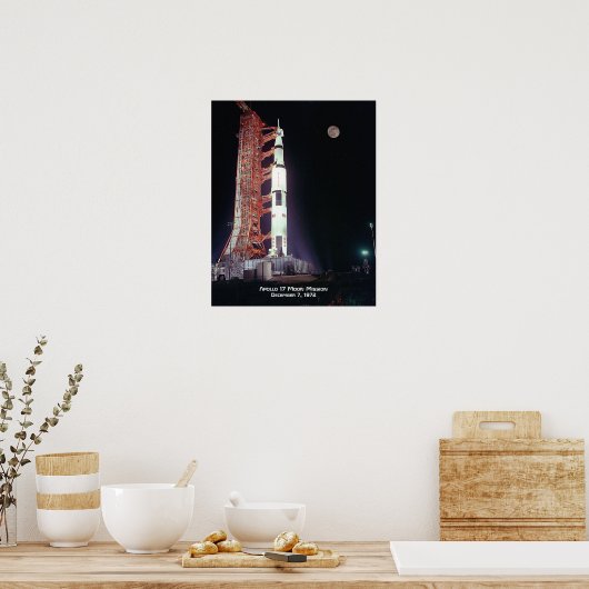 Apollo 17 Moon Mission Poster (Küche)