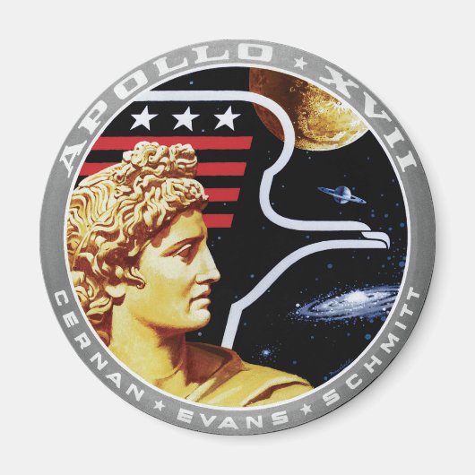 Apollo 17 NASA-Missionsabzeichen-Logo Magnet (Vorne)