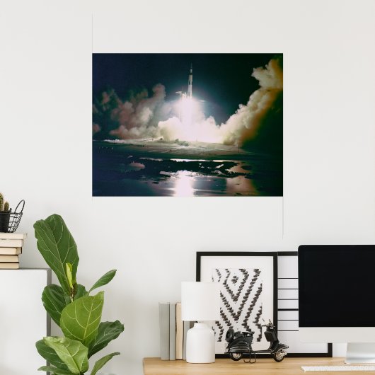 Apollo 17 Night Launch Poster (Heimbüro)