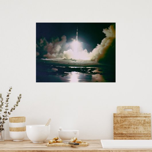 Apollo 17 Night Launch Poster (Küche)
