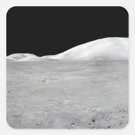 Apollo 17 Panorama Quadratischer Aufkleber (Vorderseite)