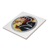 Apollo 17 Patch-Logo der NASA-Mission Fliese (Seite)