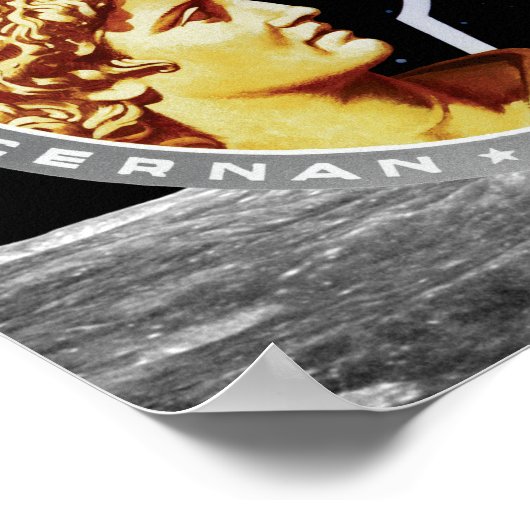 Apollo 17 Patch-Logo der NASA-Mission Poster (Ecke)