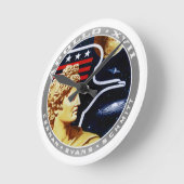 Apollo 17 runde wanduhr (Winkel)