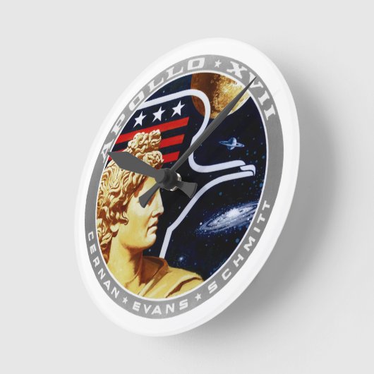 Apollo 17 runde wanduhr (Winkel)