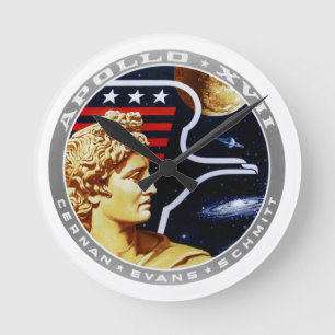 Apollo 17 runde wanduhr