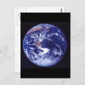 Apollo 17 Sicht auf die Erde im Weltraum Postkarte (Vorne/Hinten)