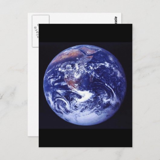 Apollo 17 Sicht auf die Erde im Weltraum Postkarte (Vorne/Hinten)