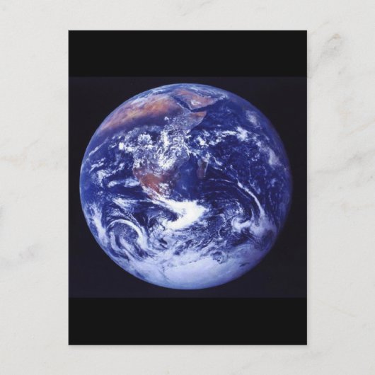 Apollo 17 Sicht auf die Erde im Weltraum Postkarte (Vorderseite)