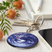 Apollo 17 Sicht auf die Erde im Weltraum Schlüsselanhänger (Seite)