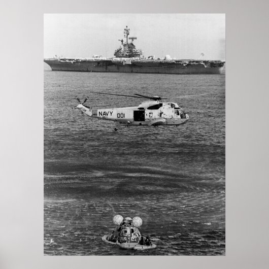 Apollo 17 Splashdown & Erholung Poster (Vorne)