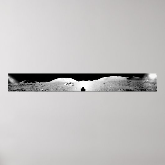 Apollo 17 zusammengebautes Panorama 2 Poster (Vorne)