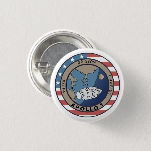 Apollo 1 Mission Patch Button (Vorne & Hinten)