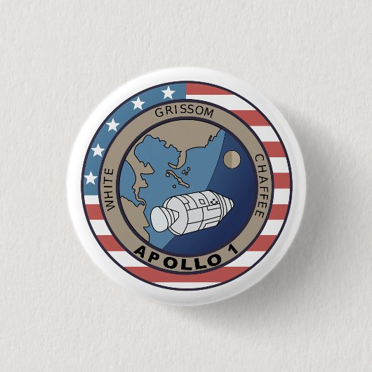 Apollo 1 Mission Patch Button (Vorderseite)