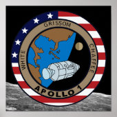 Apollo 1 Mission Patch Logo Poster (Vorne)
