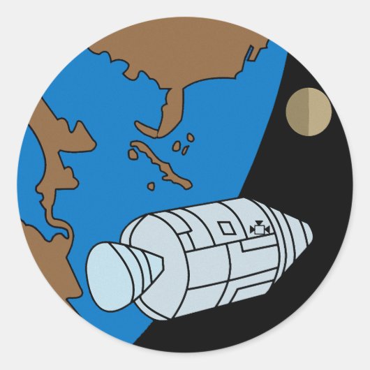 Apollo 1 Mission Patch Logo Runder Aufkleber (Vorderseite)