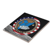 Apollo 1-Missionspatch-Logo Fliese (Seite)