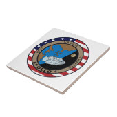 Apollo 1-Missionspatch-Logo Fliese (Seite)