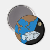 Apollo-1-Missionspatch-Logo Magnet (Vorderseite/Rückseite)