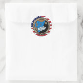 Apollo-1-Missionspatch-Logo Runder Aufkleber (Tasche)