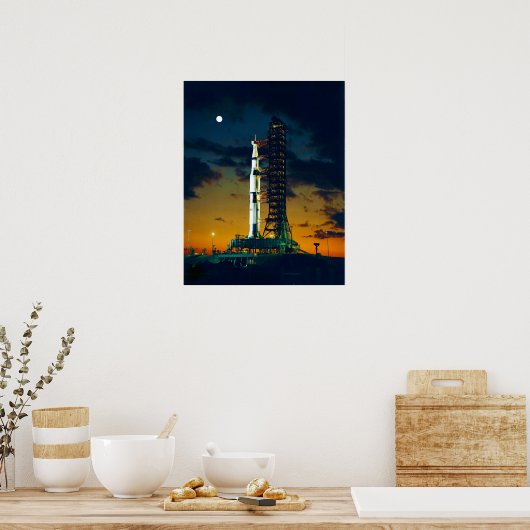 Apollo 4 Saturn V auf Pad A Launch Complex 39 Poster (Küche)