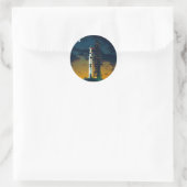 Apollo 4 Saturn V auf Pad A Launch Complex 39 Runder Aufkleber (Tasche)