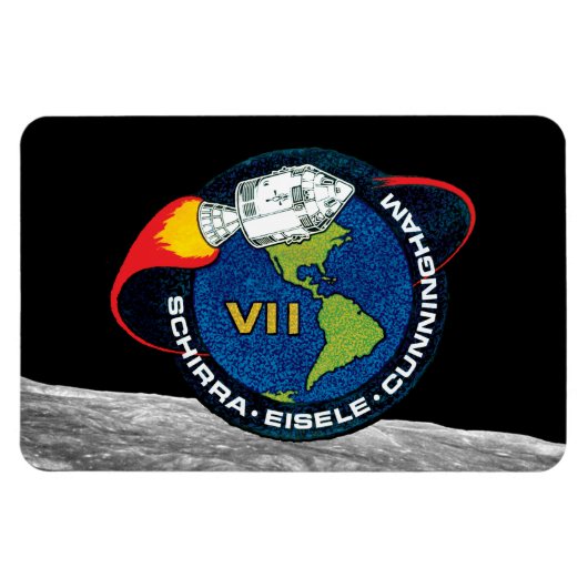 Apollo 7 NASA-Missionsabzeichen Logo Magnet (Horizontal)