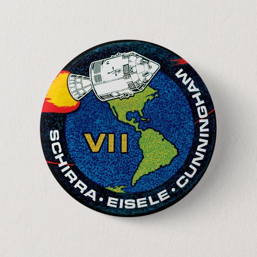 Apollo 7 Patch Logo für die Mission der NASA Button (Vorderseite)