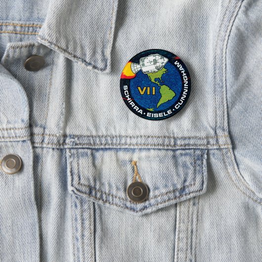 Apollo 7 Patch Logo für die Mission der NASA Button (Beispiel)