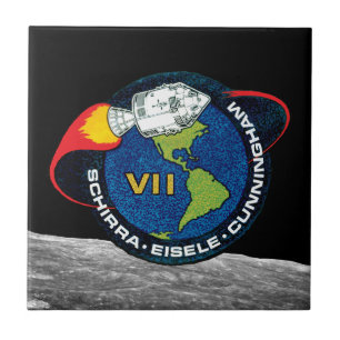Apollo 7 Patch Logo für die Mission der NASA Fliese