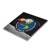 Apollo 7 Patch Logo für die Mission der NASA Fliese (Seite)