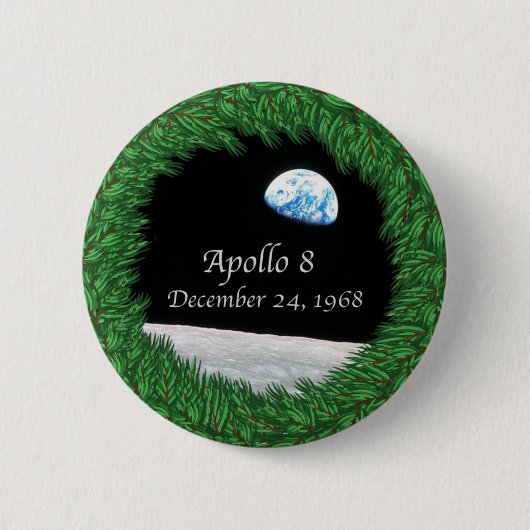 Apollo 8 Christmas Eve Moon Mission Button (Vorderseite)