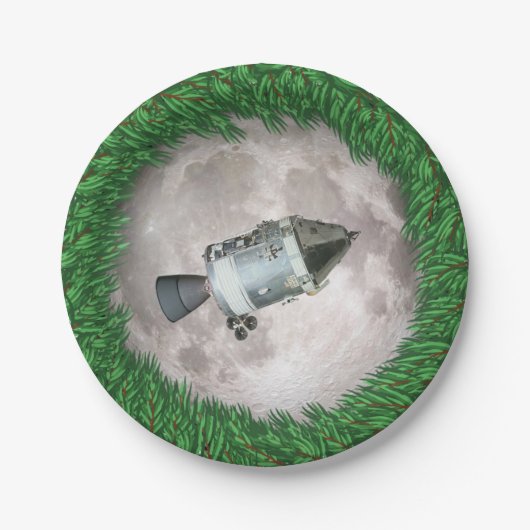Apollo 8 Christmas Eve Moon Mission Pappteller (Vorderseite)