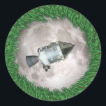 Apollo 8 Christmas Eve Moon Mission Runder Aufkleber<br><div class="desc">Die historische Apollo-8-Mondmission war das erste Mal, dass Astronauten die Schwerkraft des Planeten Erde verließ und um unseren natürlichen Satelliten, den Mond, eine Umlaufbahn einlegten. Diese unerschrockenen Entdecker machten 1968 eine Weihnachtsabend-Fernsehsendung, die aus dem Buch der Genesis während des Mondorbitts las. Dieses Ereignis war auch das erste Mal, dass die...</div>