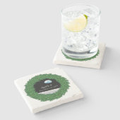 Apollo 8 Christmas Eve Moon Mission Steinuntersetzer (Seitenansicht)