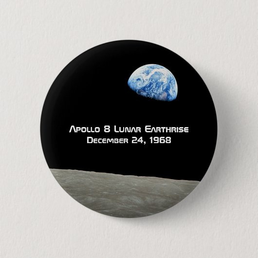 Apollo 8 Lunar Erdung 50 Jahre Jubiläum Button (Vorderseite)
