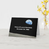Apollo 8 Lunar Erdung 50 Jahre Jubiläum Karte (Gelbe Blume)