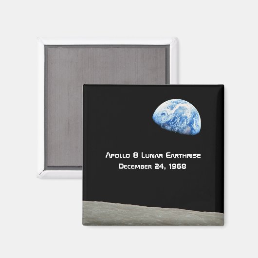 Apollo 8 Lunar Erdung 50 Jahre Jubiläum Magnet (Vorderseite/Rückseite)